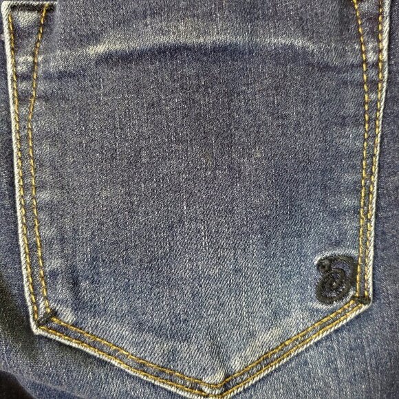 💎172 Indigo Rein Denim Raw Hem Ankle Skinny Slim Blue Jeans - Picture 3 of 7